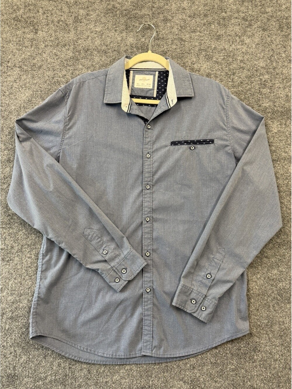 Craft & Flow Men’s Dress Shirt Light BLue Size L